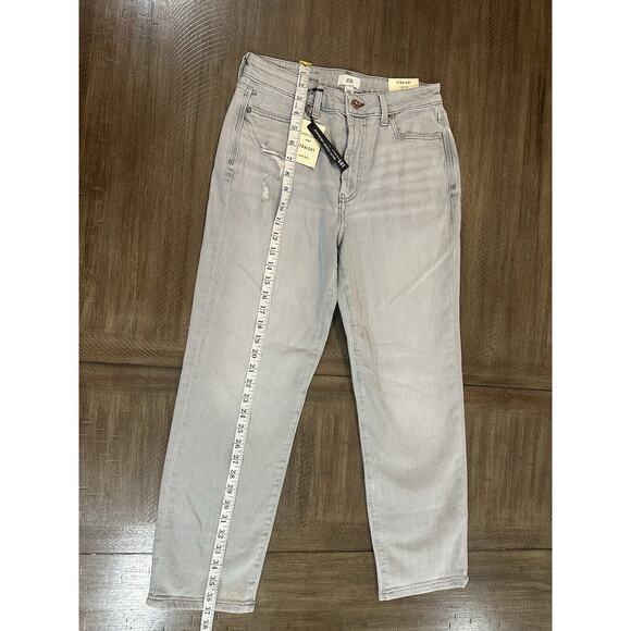 NWT River Island High Rise Straight Stretch Denim Gray Jeans US Size 6 UK 10 NEW - Picture 10 of 14